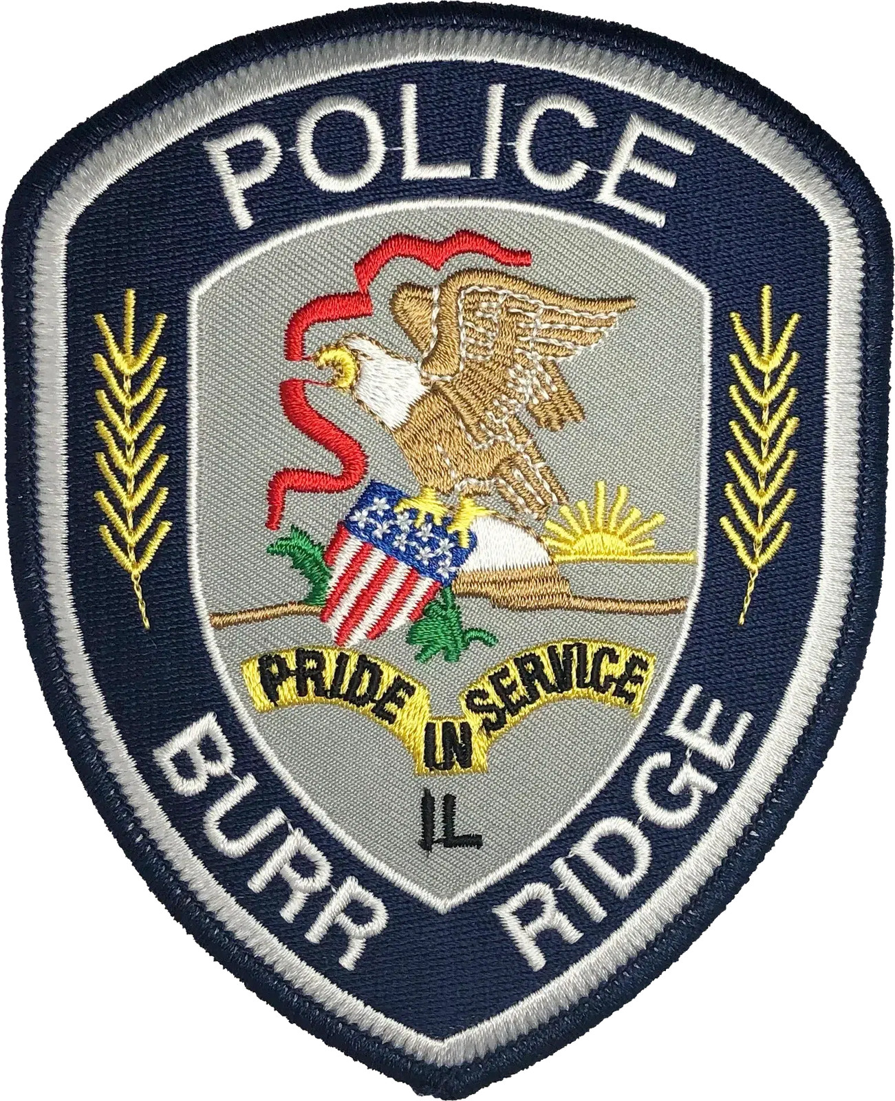 BURR RIDGE POLICE DEPARTMENT SHOULDER PATCH: Police Officer