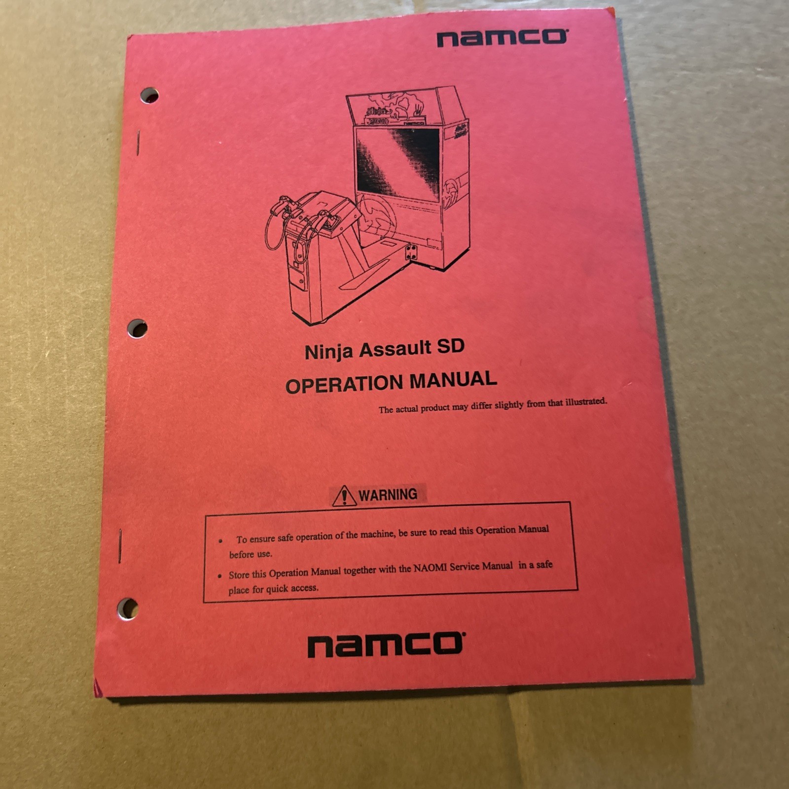 Original Factory Ninja Assault Namco arcade video game owners manual