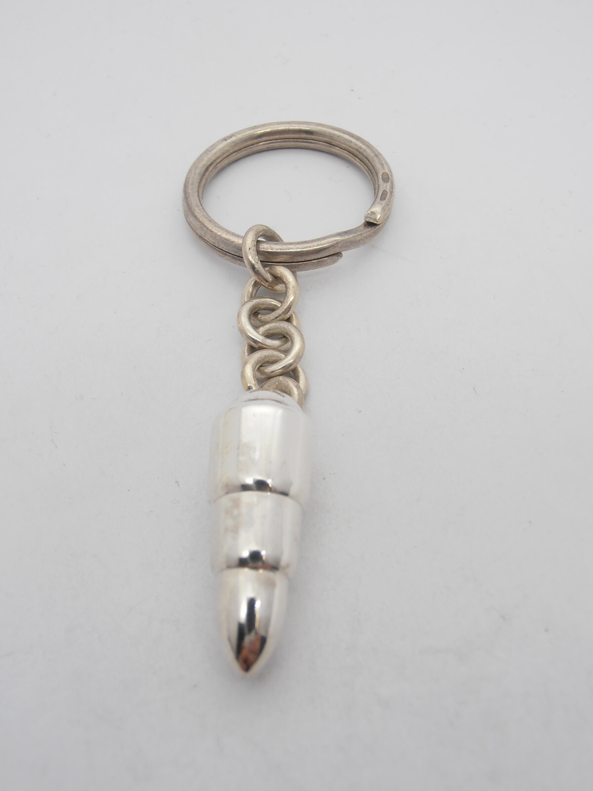 Bullet: 925 Silver Keychain with Bullet - Ammunition - Cartridge