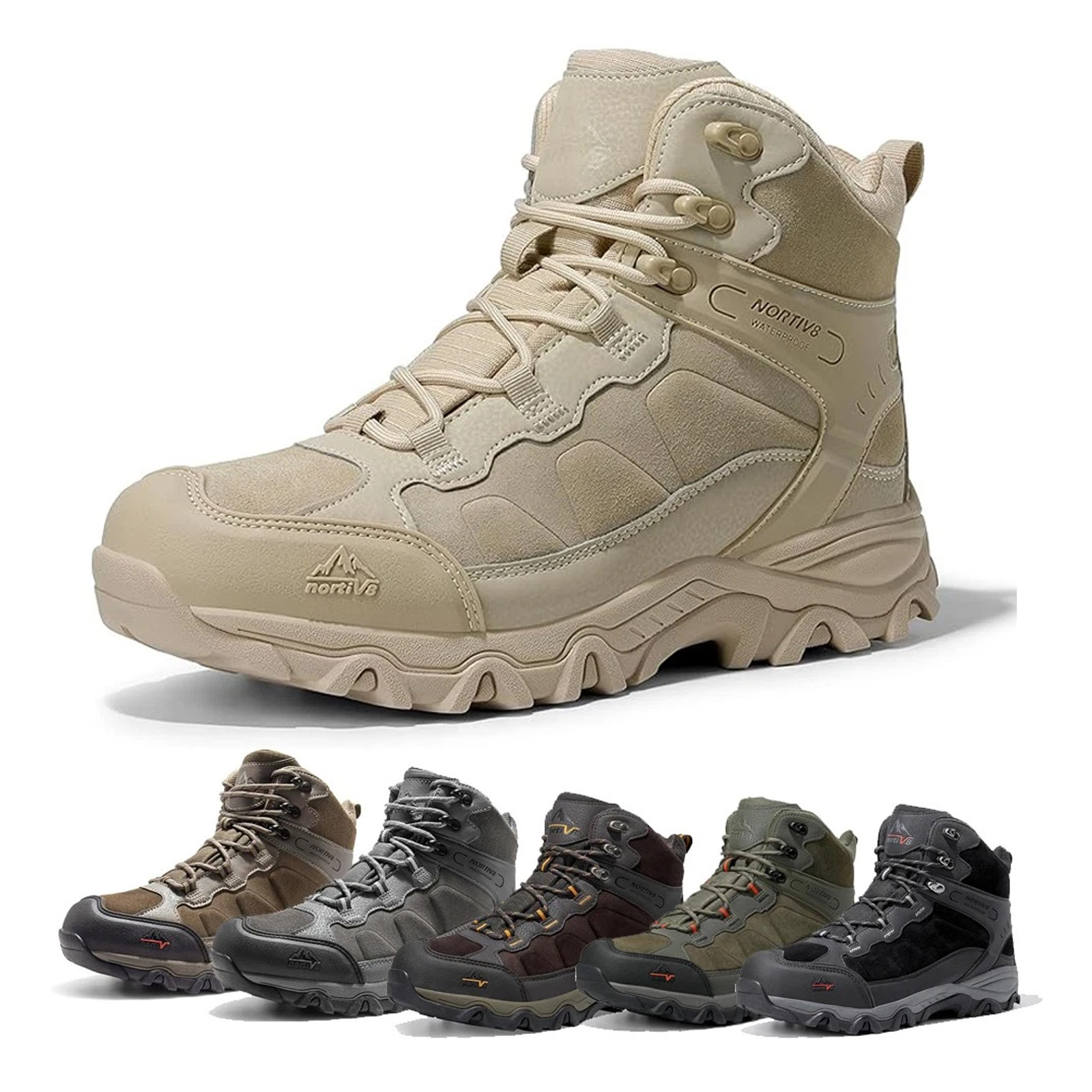 Men's Waterproof Hiking Boots Outdoor Trekking Lightweight Mountaineering Shoes