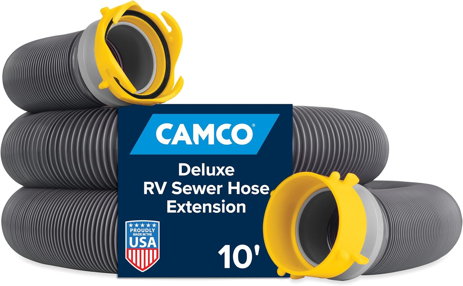 39665 Deluxe 10' Sewer Hose Extension - Heavy Duty Design with Swivel Fittings,