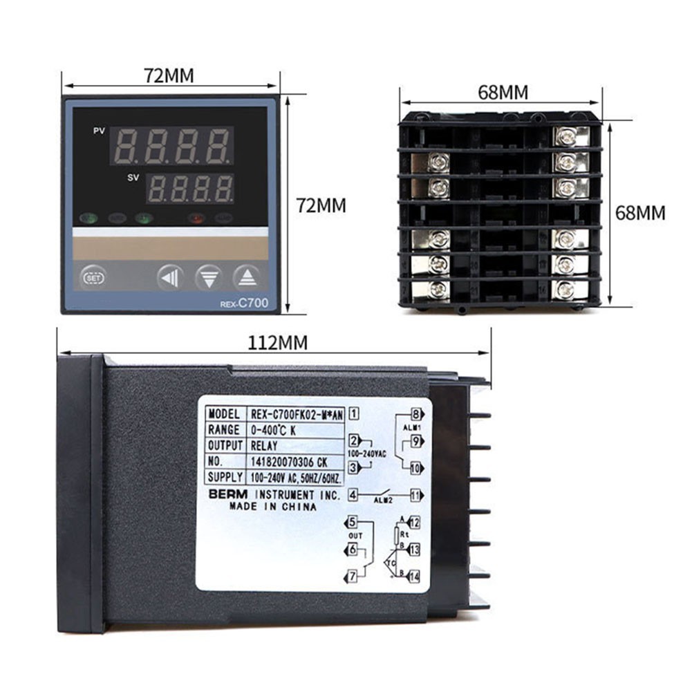 Efficient REXC700 M*AN PID Control Temperature Controller Relay Output