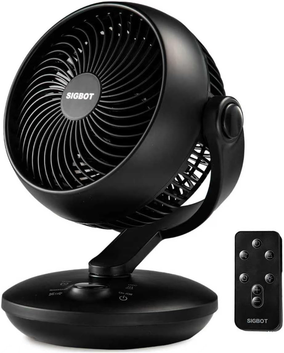 Fan for Bedroom with Remote,28dB Touch Control, Ultra Quiet Desk Fan,