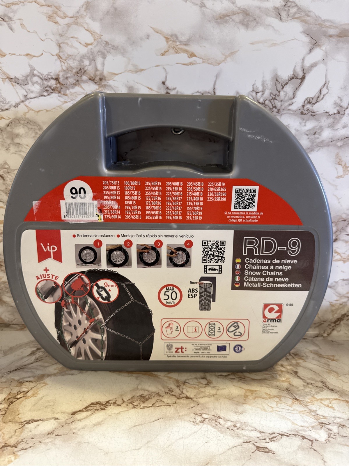 VIP RD9 Metal Snow Chains RD9mm Metal Chains Size No 90 Alloy Steel Vehicle