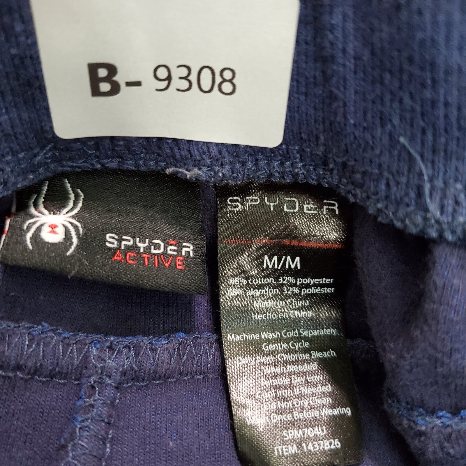 Spyder Active Men Activewear Pants M Blue ProWeb Jogger Zip Pockets