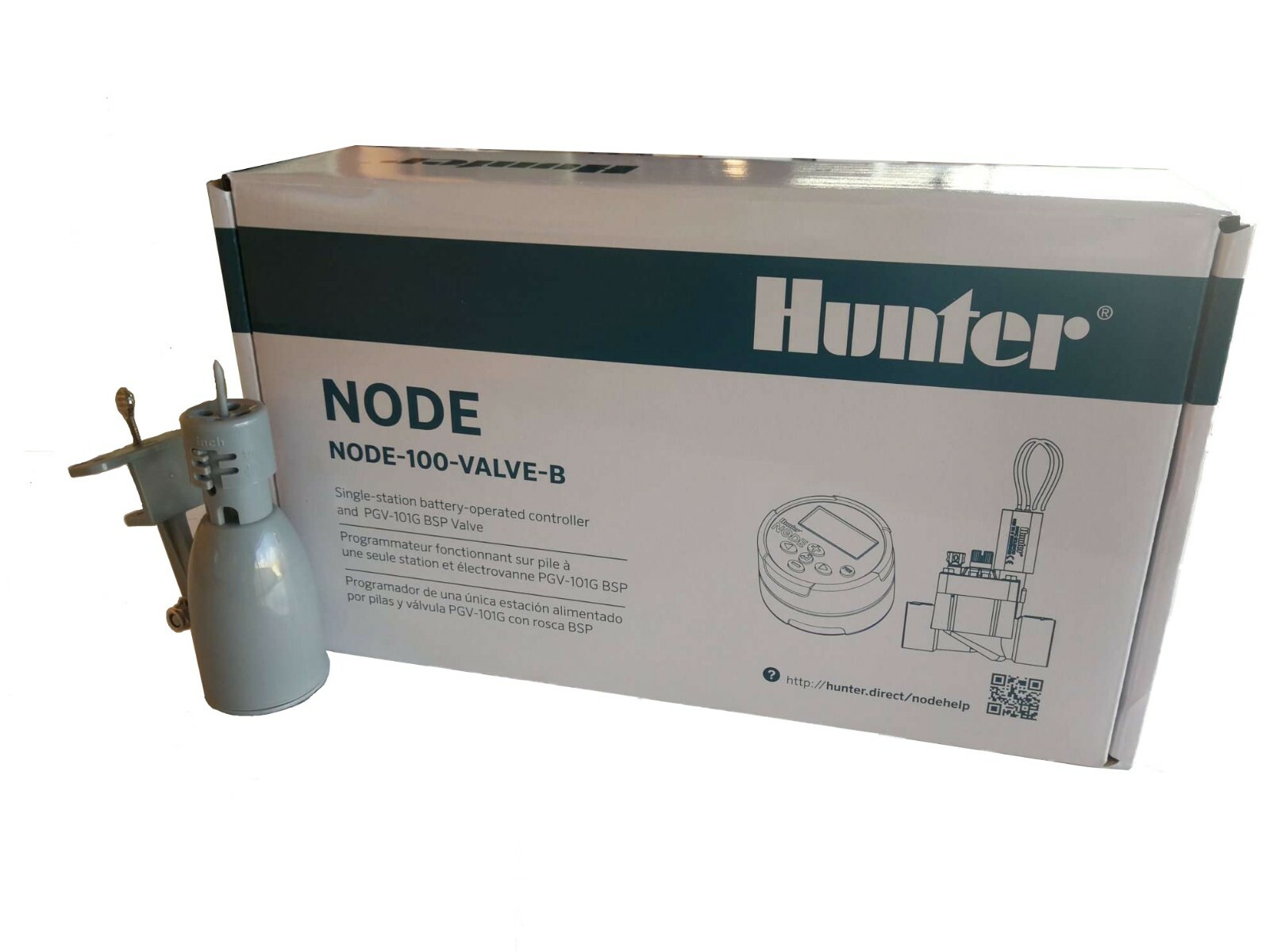 Hunter NODE 100-VALVE-B 9V battery Controller-Single Station - Free Rain sensor