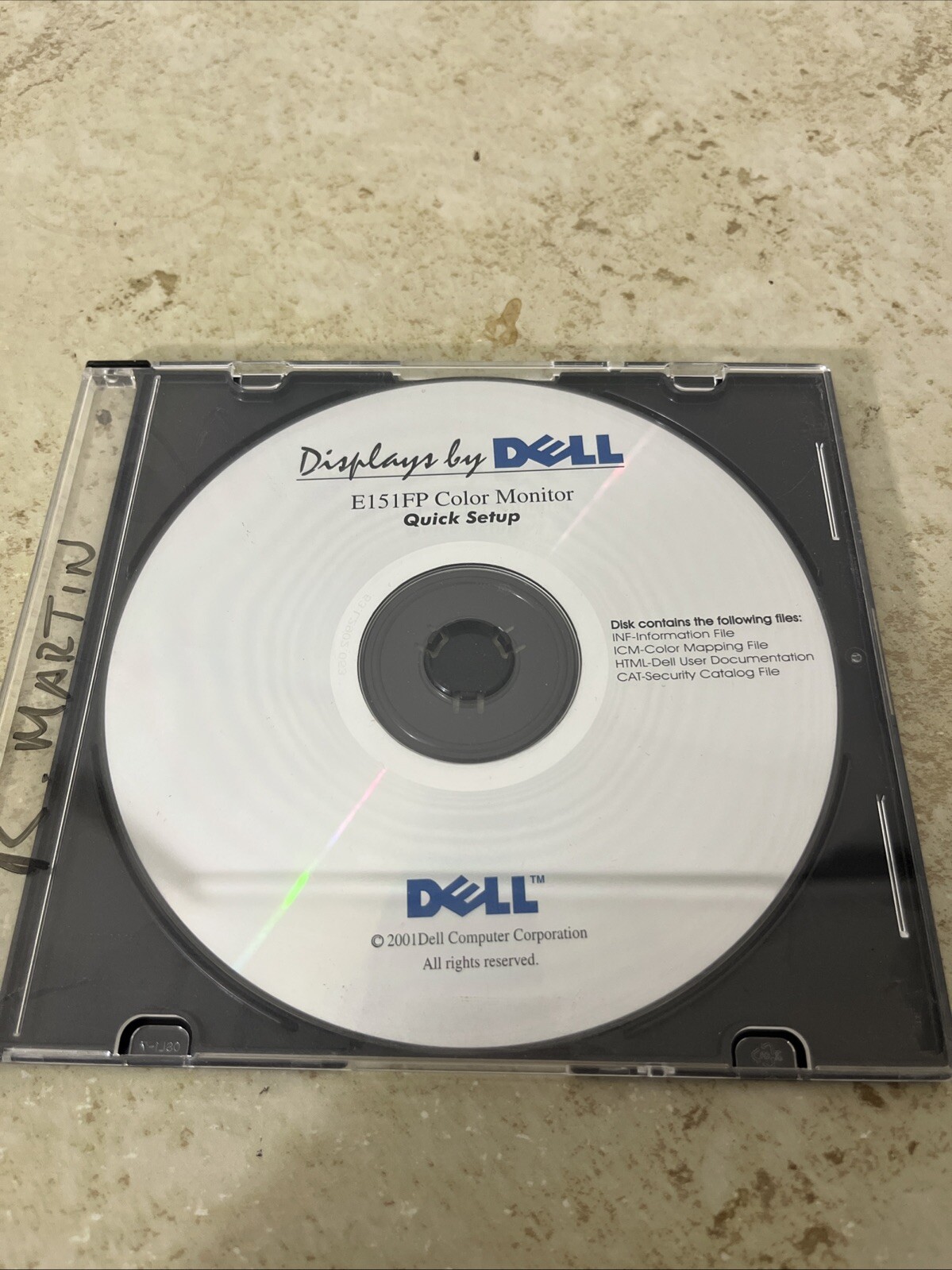Displays By Dell E151FP Color Monitor Quick Setup CD