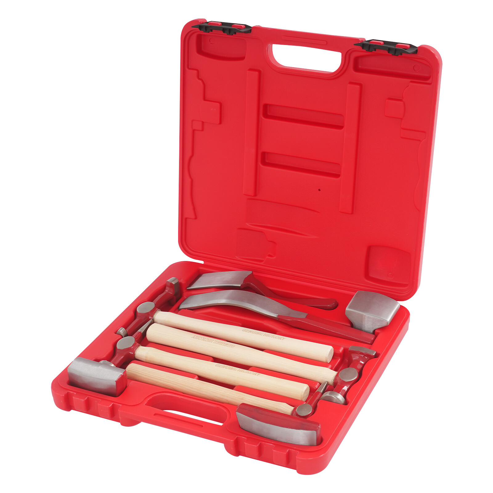 9 PCS Car Dent Removal Tool Kit, Auto Body Repair Hammer Dolly Set with Case