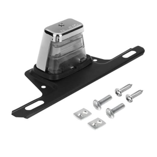 Trailer LED License Tag Plate Light, 12V Waterproof Towing Vehicle Black/Sliver