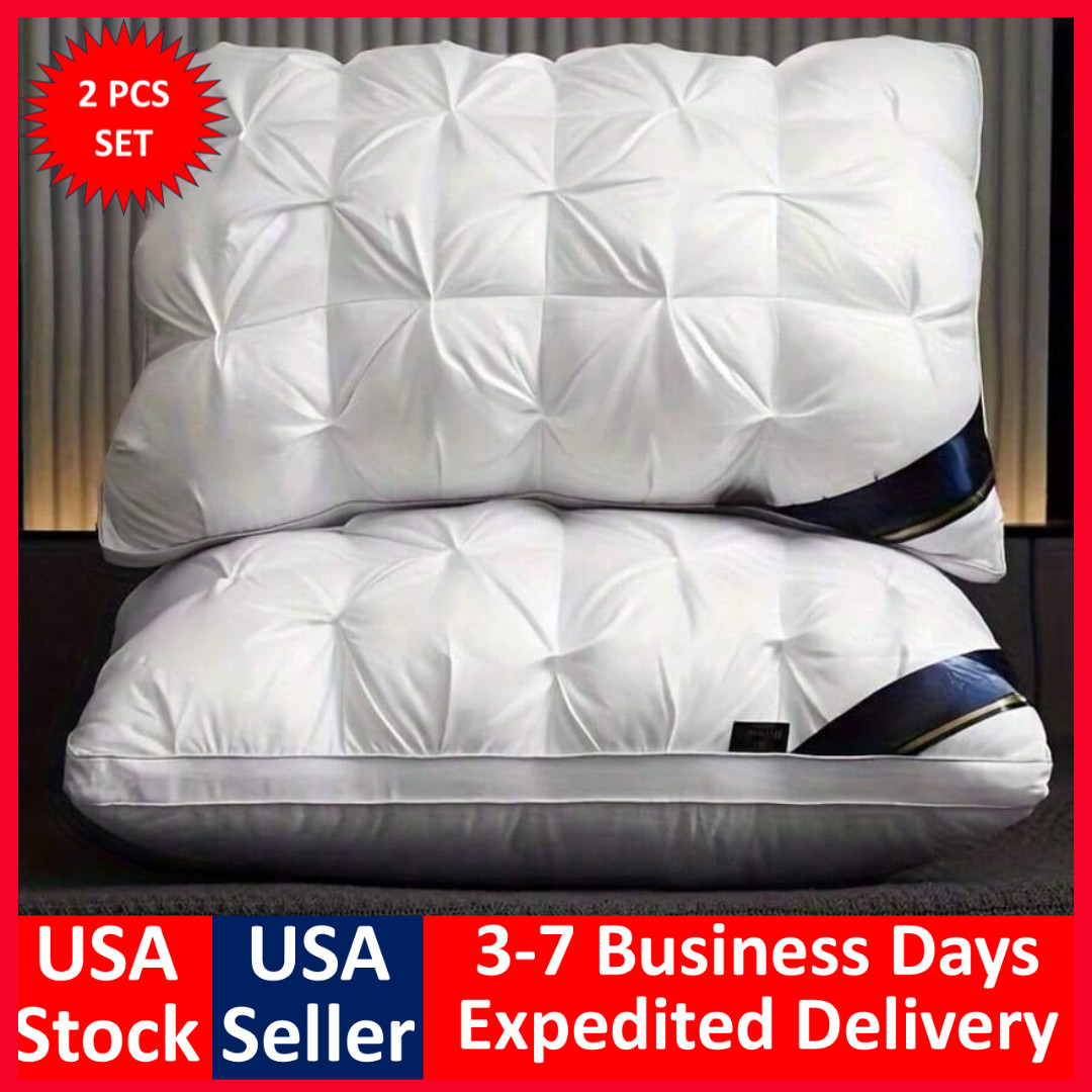 Queen Size Pillows Set of 2 Soft Gel Cushions for All Sleeping Positions UPGRADE