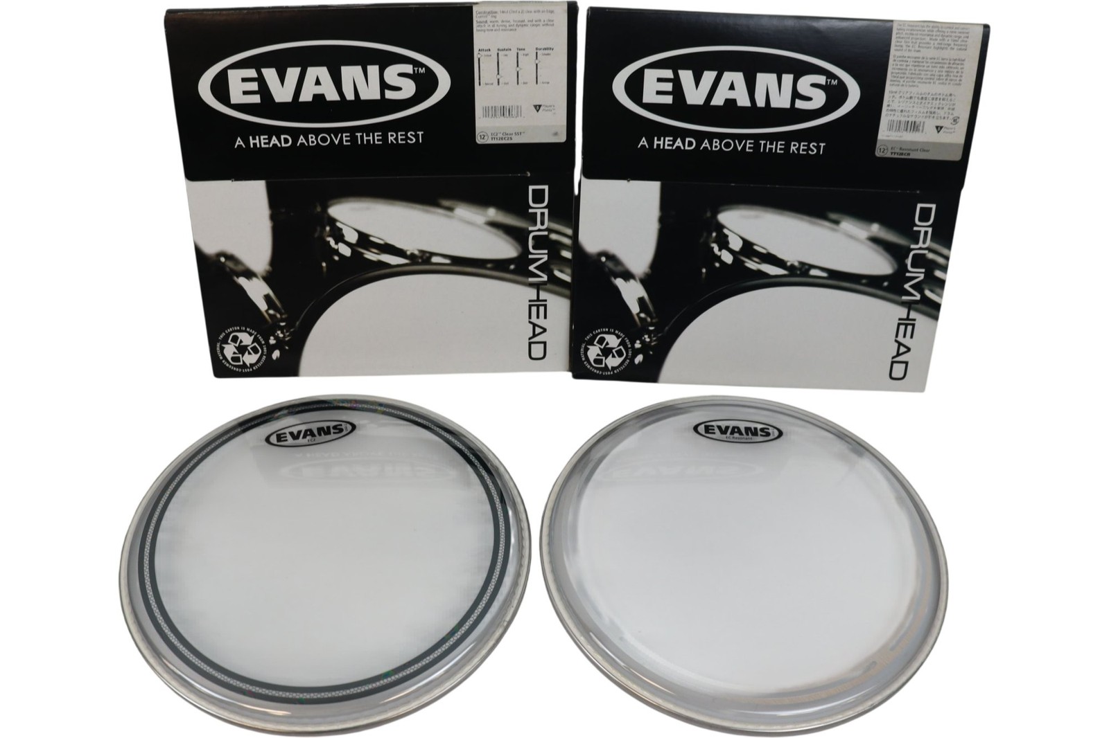 Evans EC2 Clear SST 12 Inch Drum Heads
