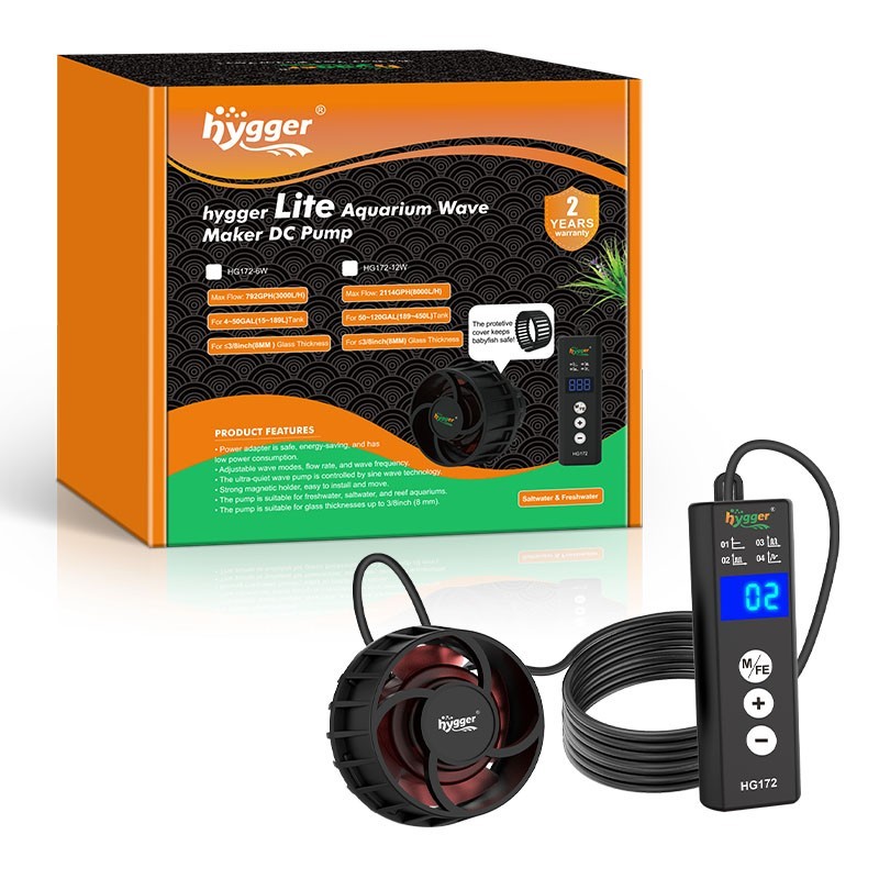 hygger Lite Aquarium Wave Maker Circulation Pump 10-50-120 Gal Marine Fish Tank