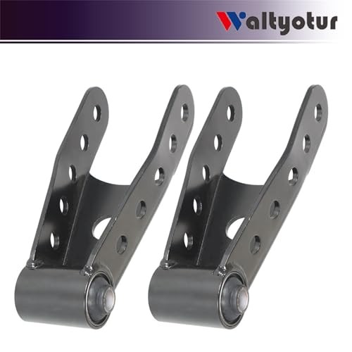 2PCS Black 6400 Lowering Shackle Rear Kit Replacement for Chevy