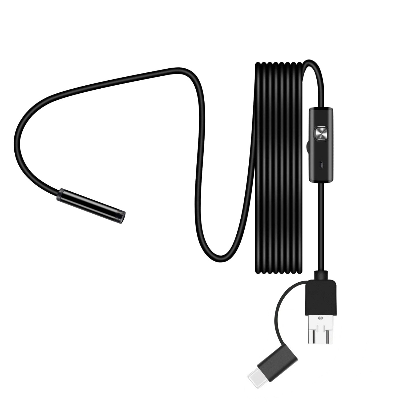 Camera 2M Cable Endoscope Borescope 6 LED for Android USB Type-C 7mm Inspection