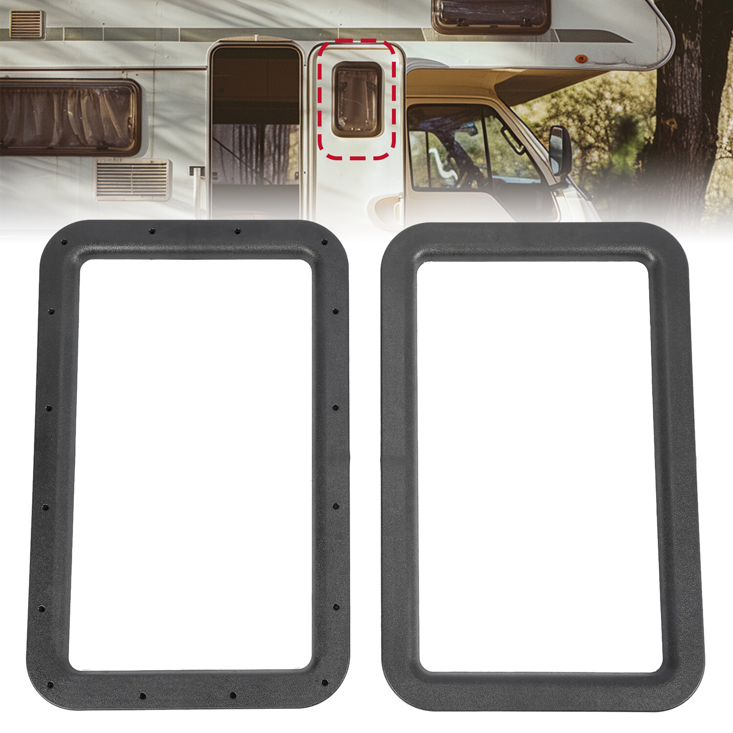 15.7" x 24.8" Entrance Door Window Frame Inner & Outer For RV Trailer Camper