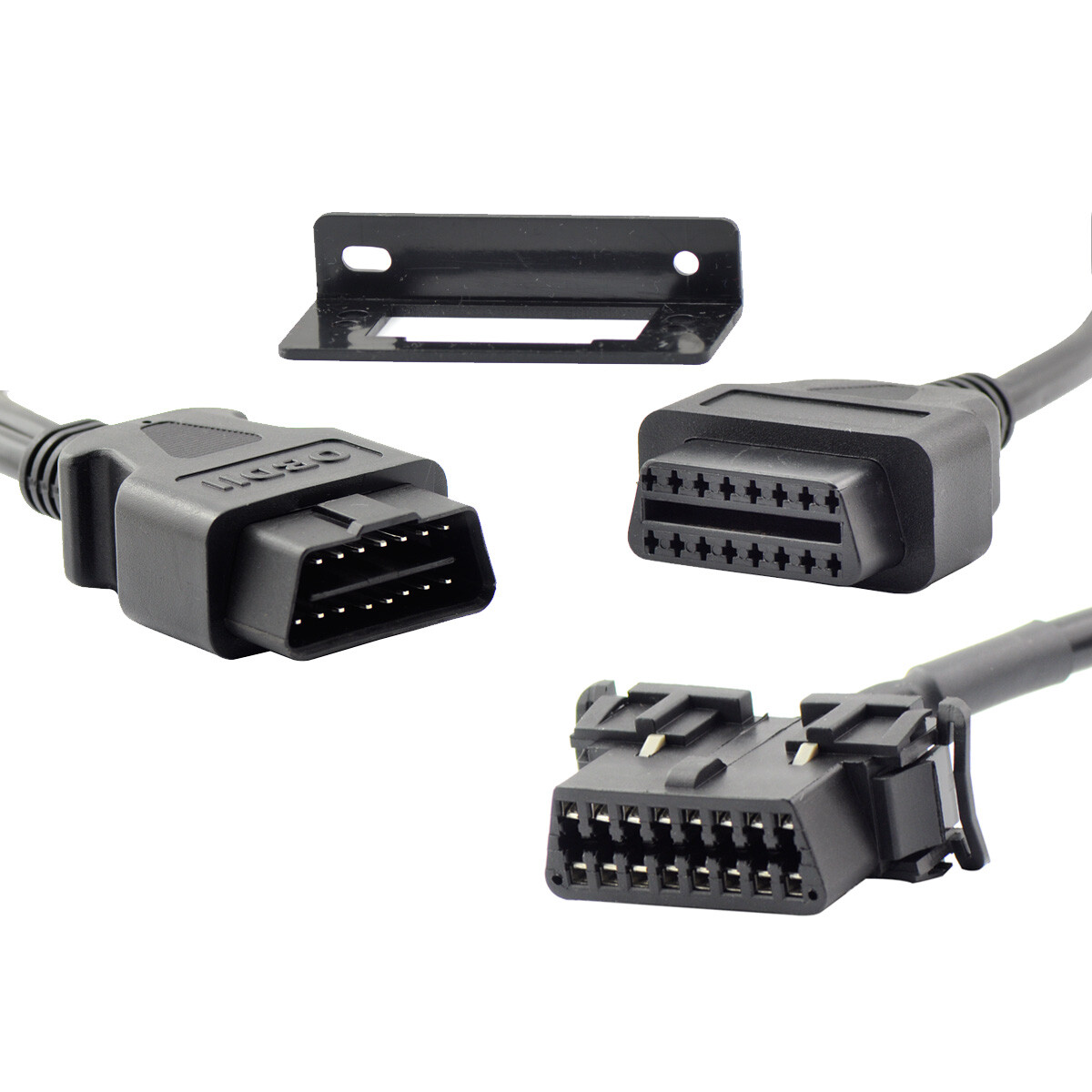 Underdash Mount OBD II Splitter Extension Y Cable J1962 for GPS Tracking Devices