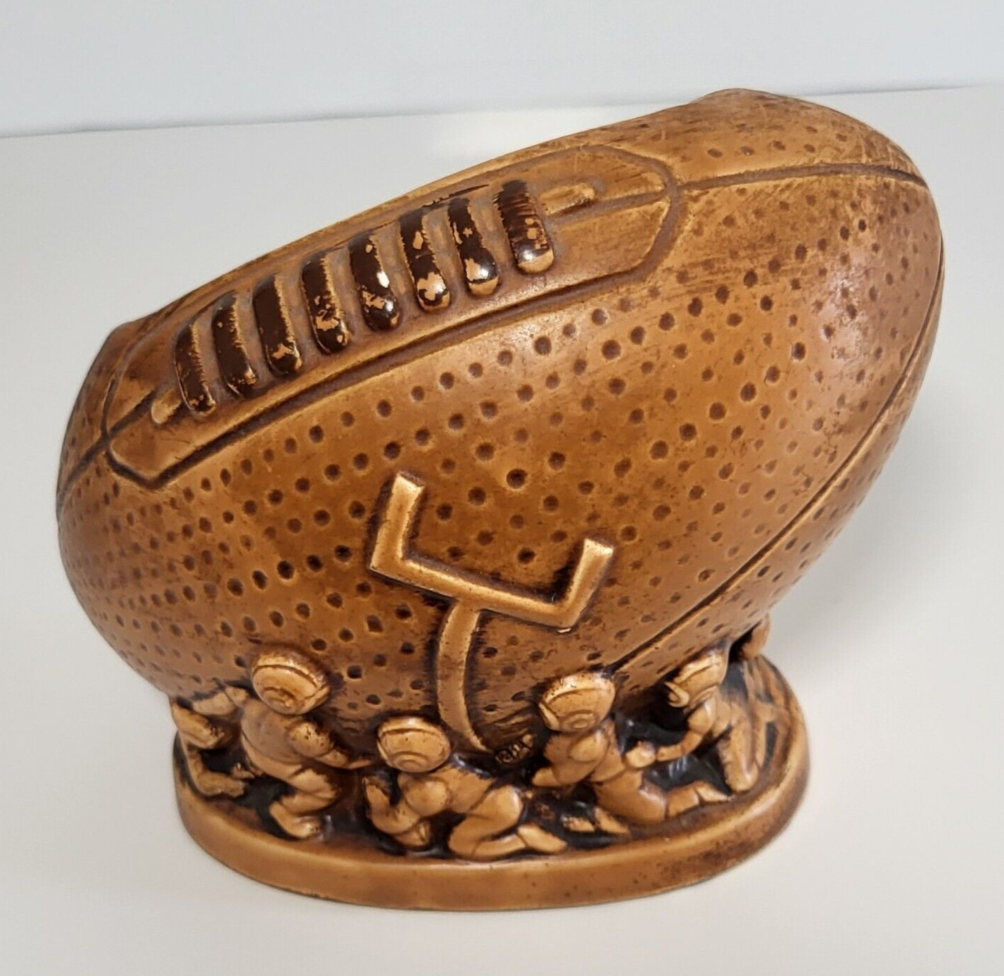 Rubens Originals Football Team Pottery Planter Brown 4.5"x6"