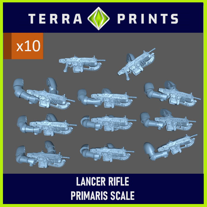 LANCER Rifle- (10x bits) - Gears- compatible with sm marines