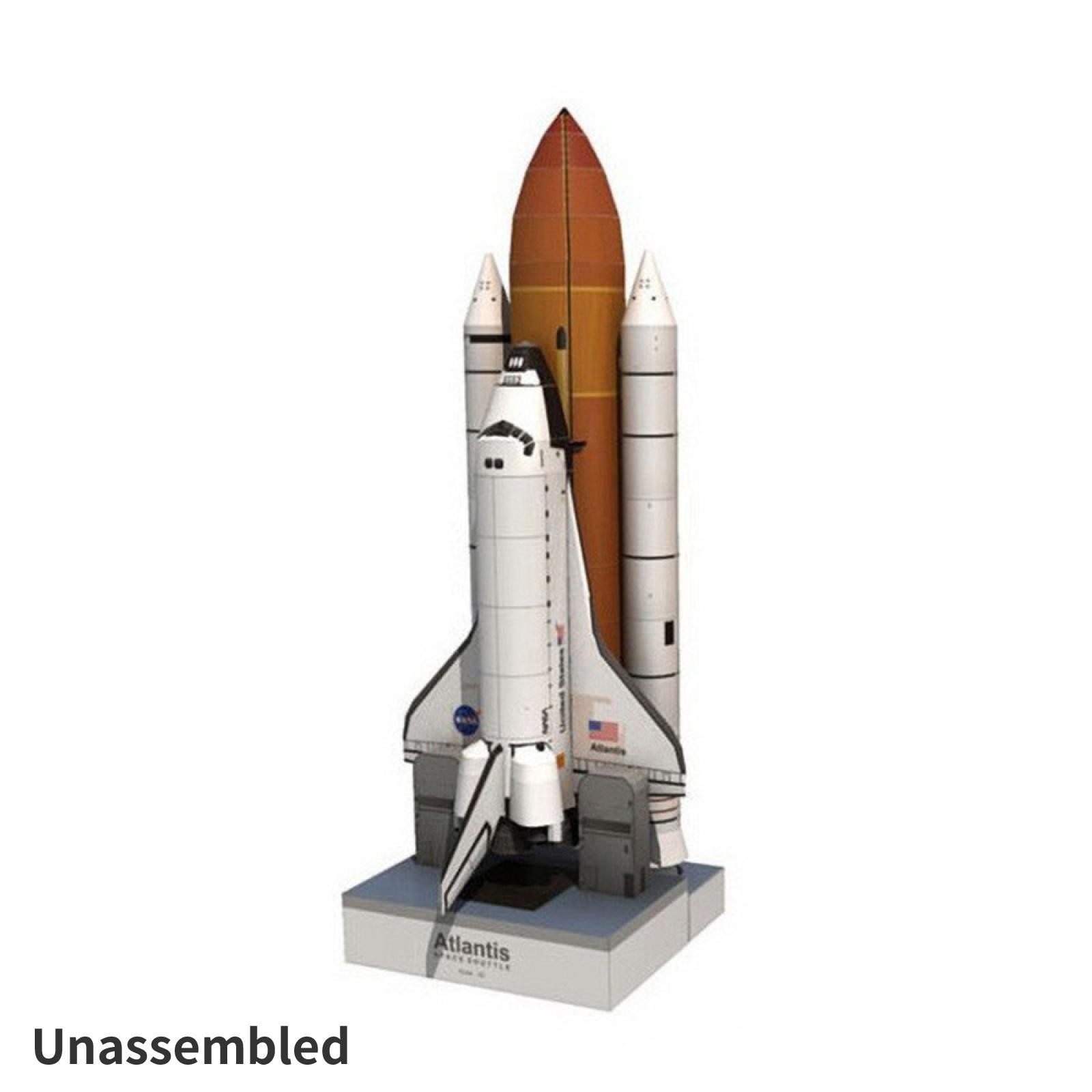 Paper Model 1: 150 Space Shuttle Atlantis Handmade Space Rocket DIY Craft Gift