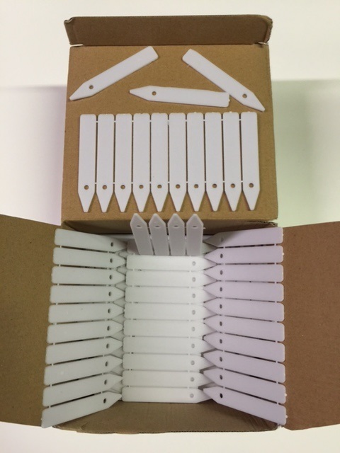 Grow1 Plant Stake Labels Plastic / Plant Marker / Nursery Tags 3.25" x 0.5"