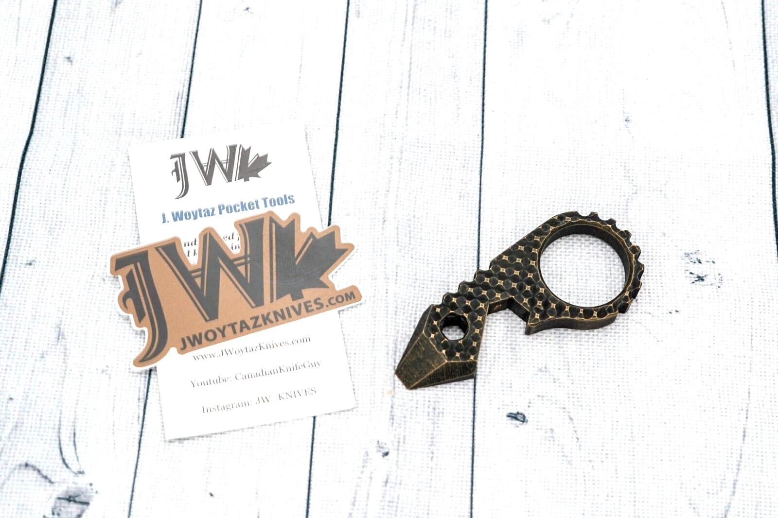 JW Knives "Bronze' G5 Bandicoot, Star Pattern Fatboy, Jason Woytaz Knives