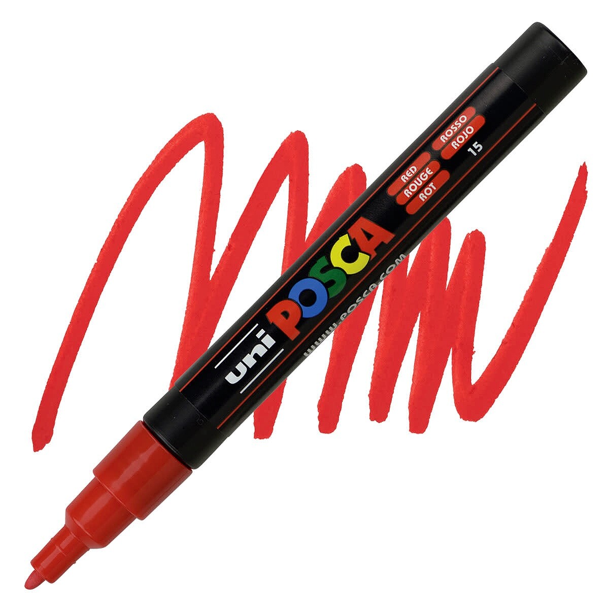 Posca Markers, Paint Marker, Red Paint, 3M Fine Tip, Opaque Ink, Red Acrylic