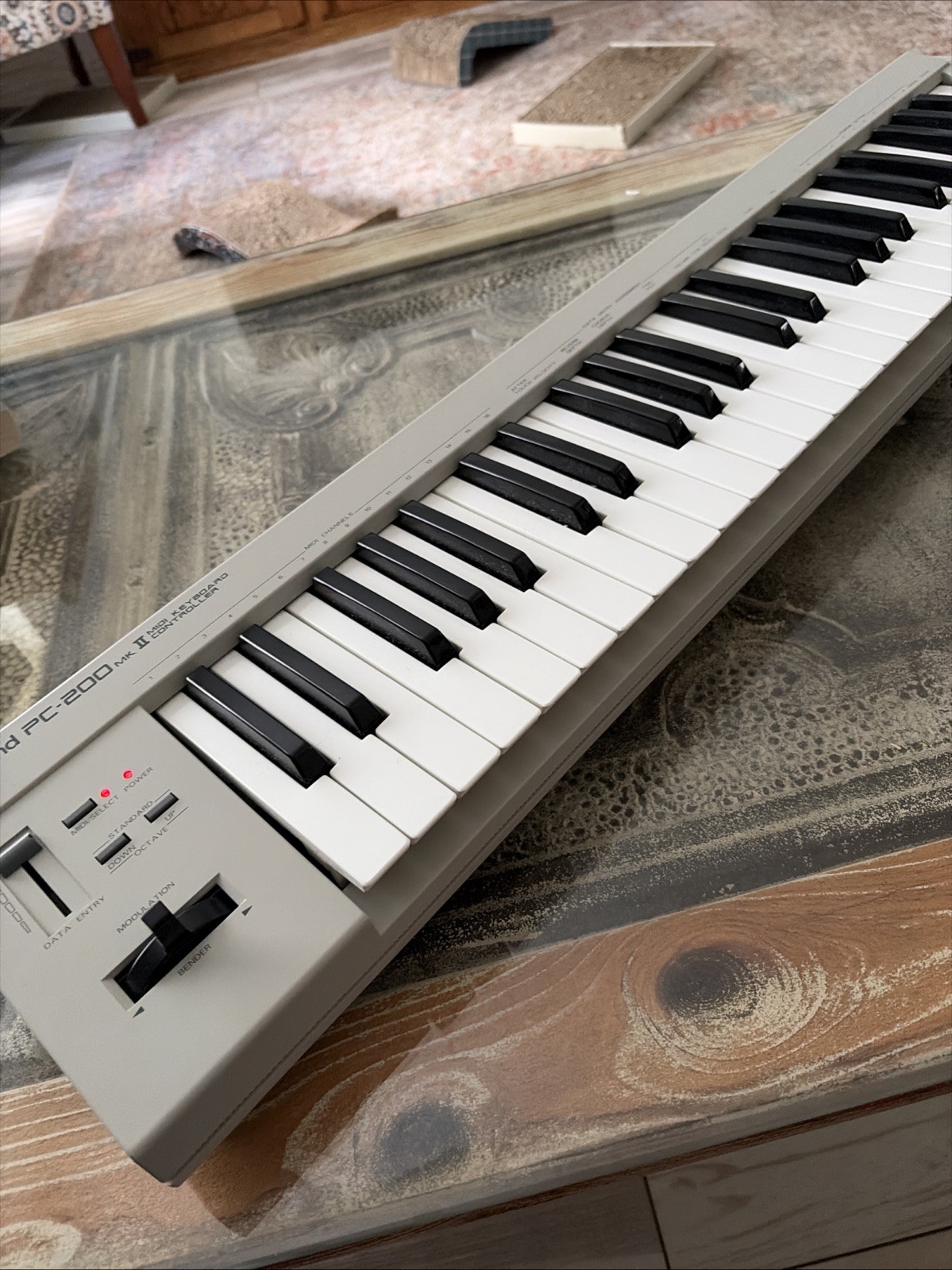 Roland PC-200 MK II Midi Keyboard Controller Tested No Power Cord Read Free Ship