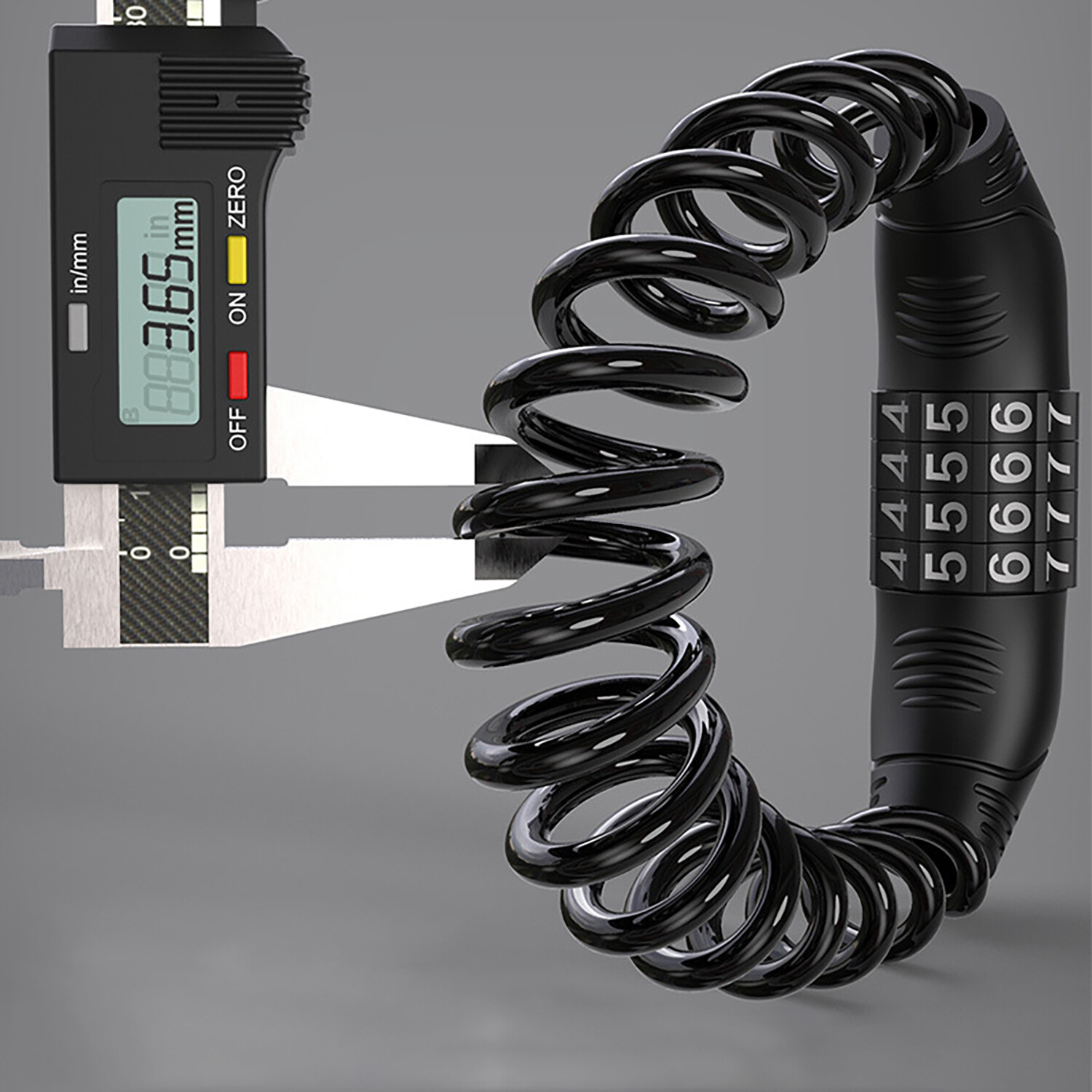 Four-digit Coded Cable Lock Combination Lock Portable Motorcycle Bicycle 1m Lock