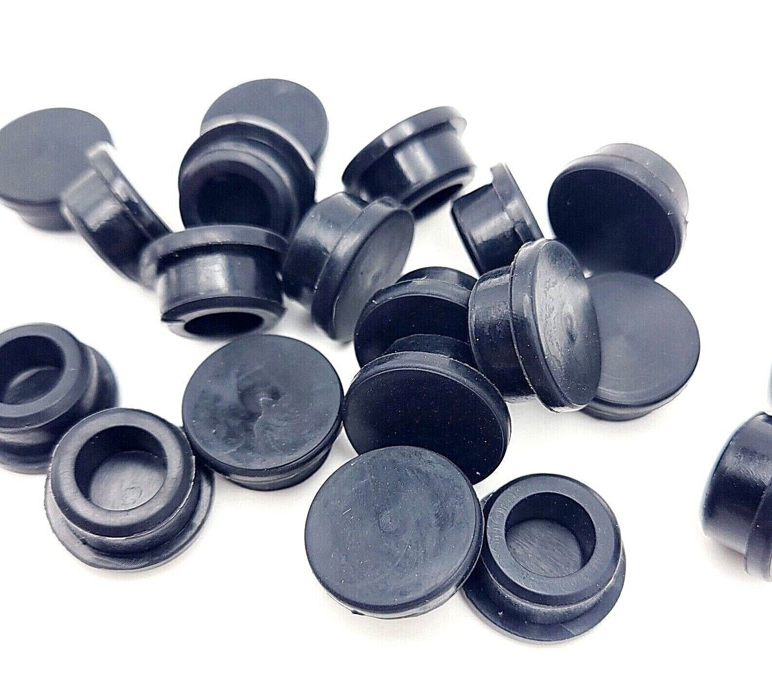 5/8" Rubber Drill Hole Plugs Push In Compression Stem Silicon Covers 3/4" Top OD