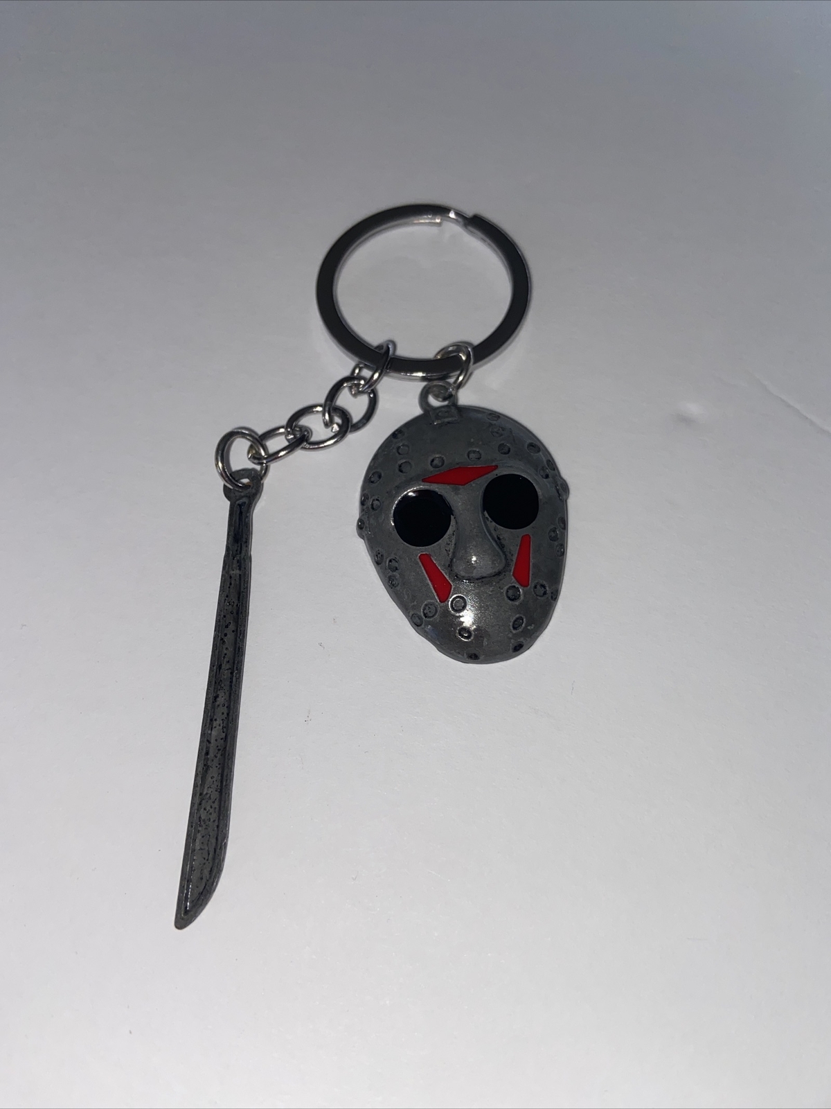 Friday The 13th, Jason Hockey Mask Machete Keychain Bag Tag Key ring