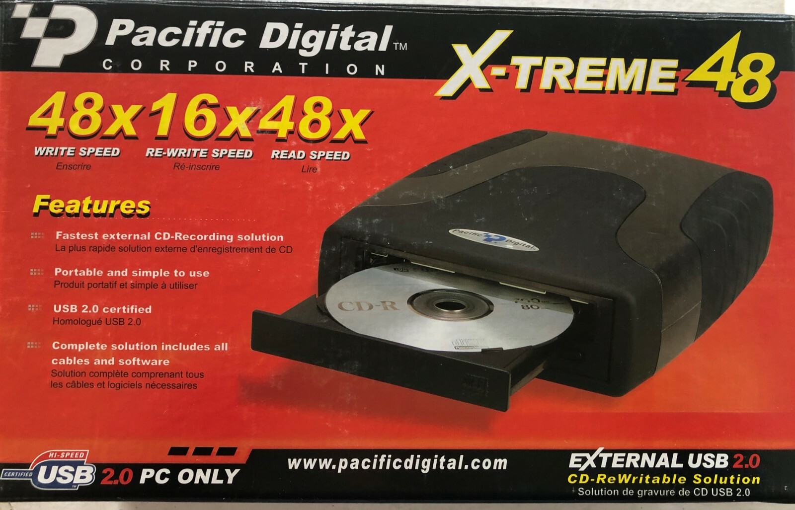 PACIFIC DIGITAL CORP. U-30145 X-TREME 48x EXTERNAL USB 2.0