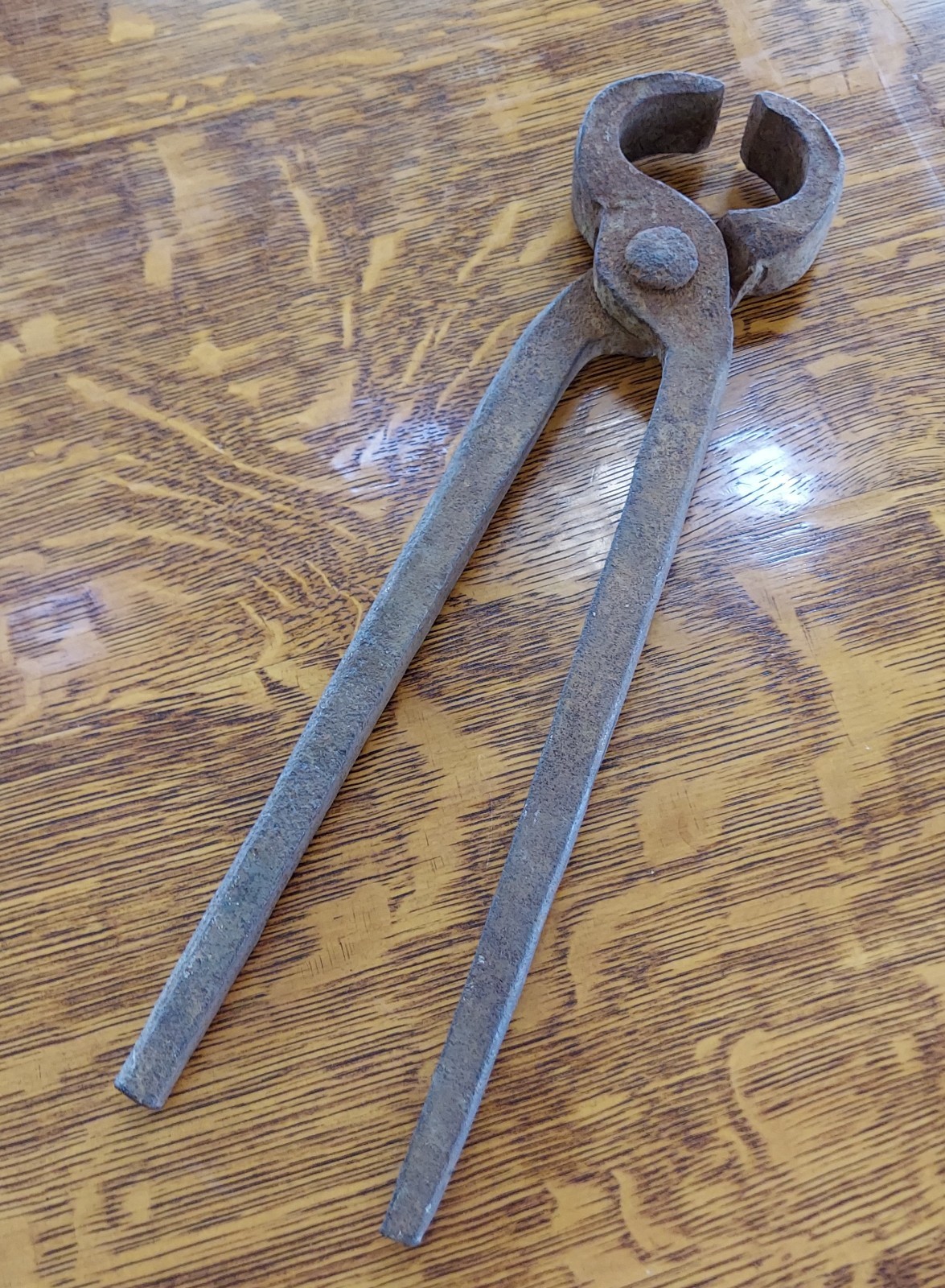 13" Vintage Blacksmith Forged Farrier Tool Nipper/ Nail Puller