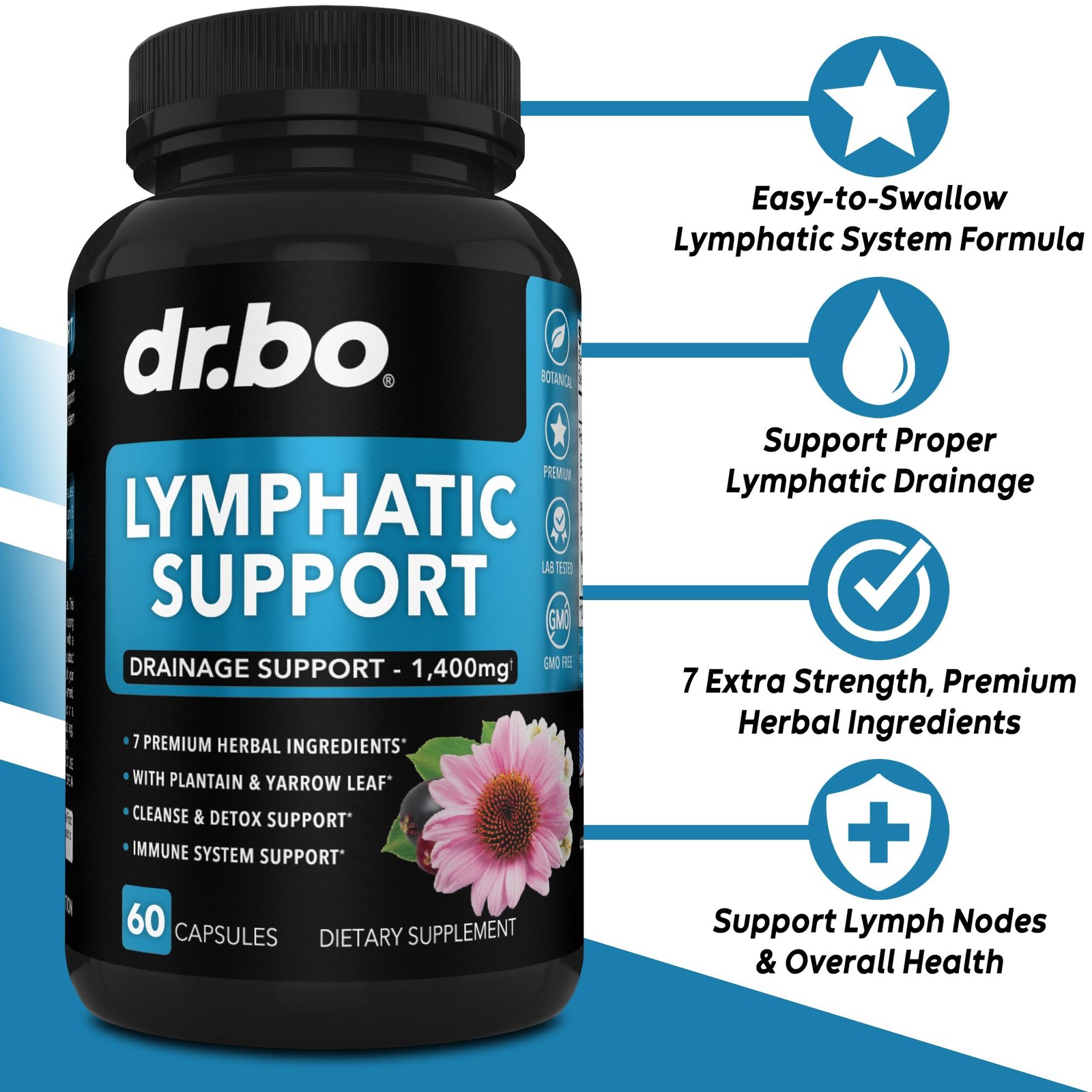 Lymphatic Drainage Supplements Pills - Lymphatic Support Total Herbal Cleanse...