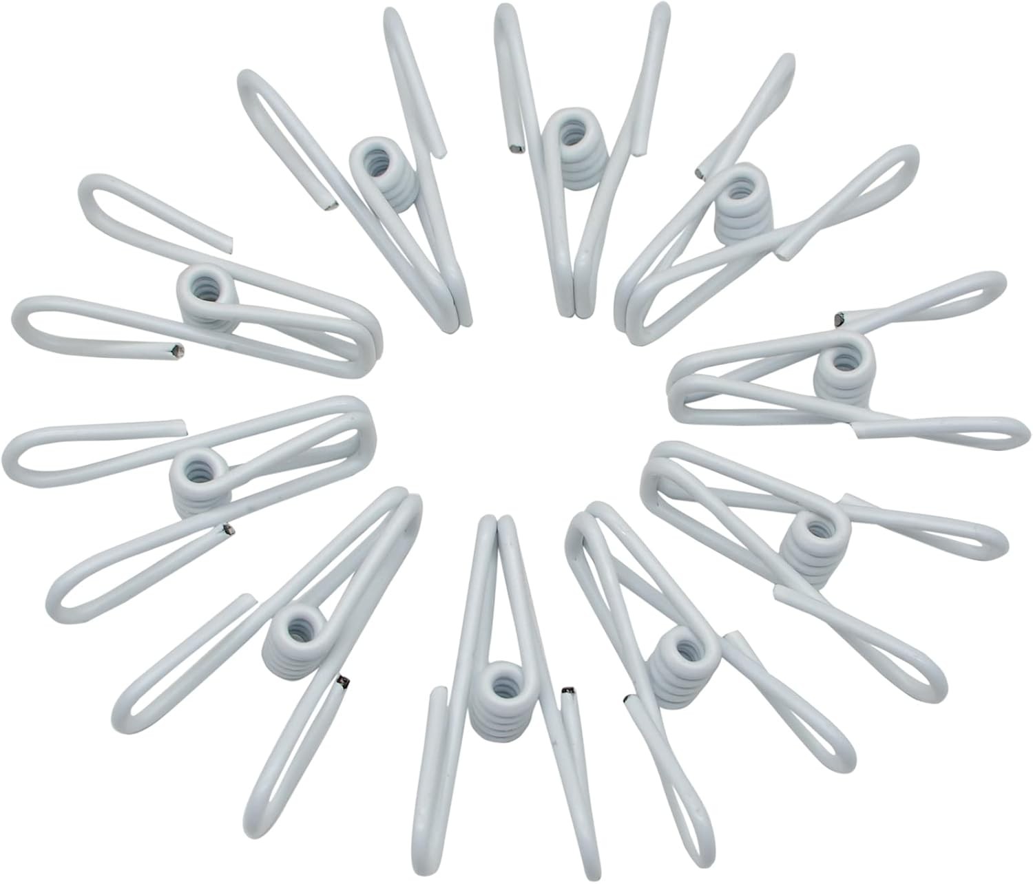 30 Pcs 2 Inch White Chip Clips, PVC Coating High Elasticity Strength