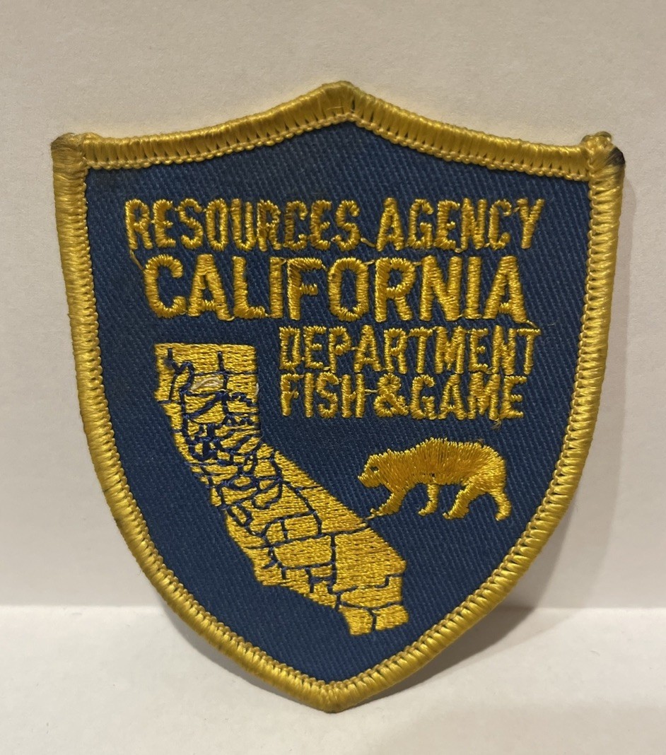 Vintage Obsolete Resources Agency California Department Fish & Game Patch