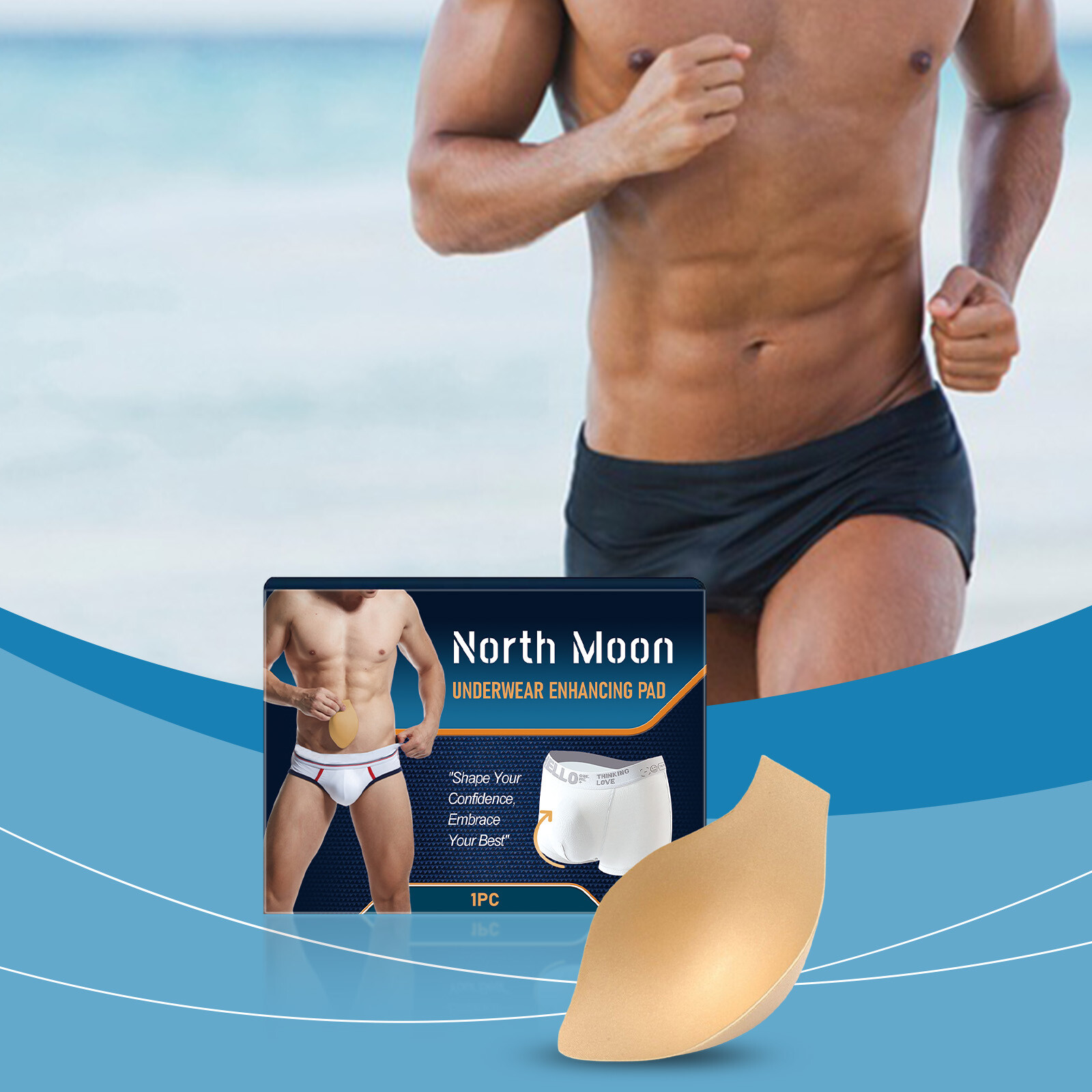 Mens Cup Pouch Bulge Enhancer Sponge Insert for PADS for Underwear Make Man Swim