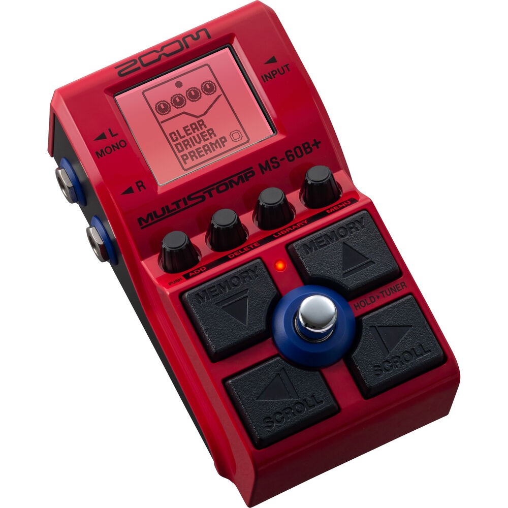 Zoom MS-60B+ MultiStomp Multi-FX Bass Pedal + Balanced Interconnect, Bundle