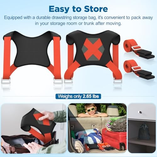 2-Person Moving Straps for Lifting - Shoulder Lifting and Moving System with