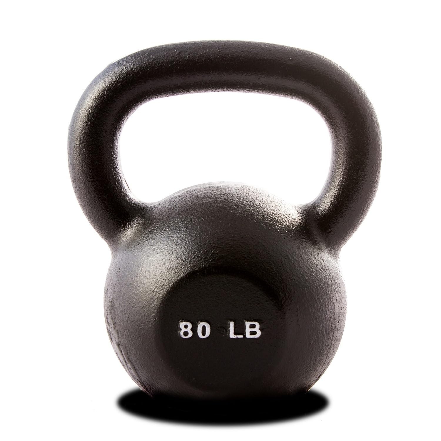 York Barbell Kettlebell Weights – 80 LB Cast Iron Kettlebells with Matte Black