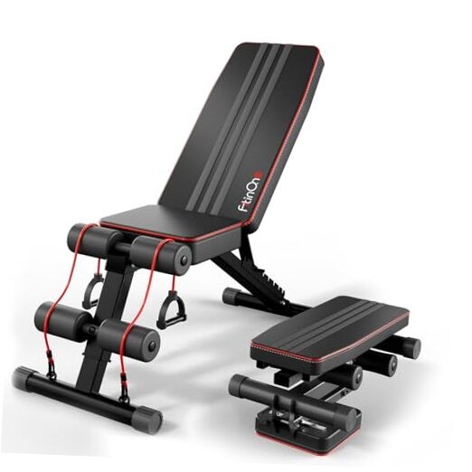 Adjustable Folding Weight Bench for Home Gym, 660 lbs Capacity Multi Black