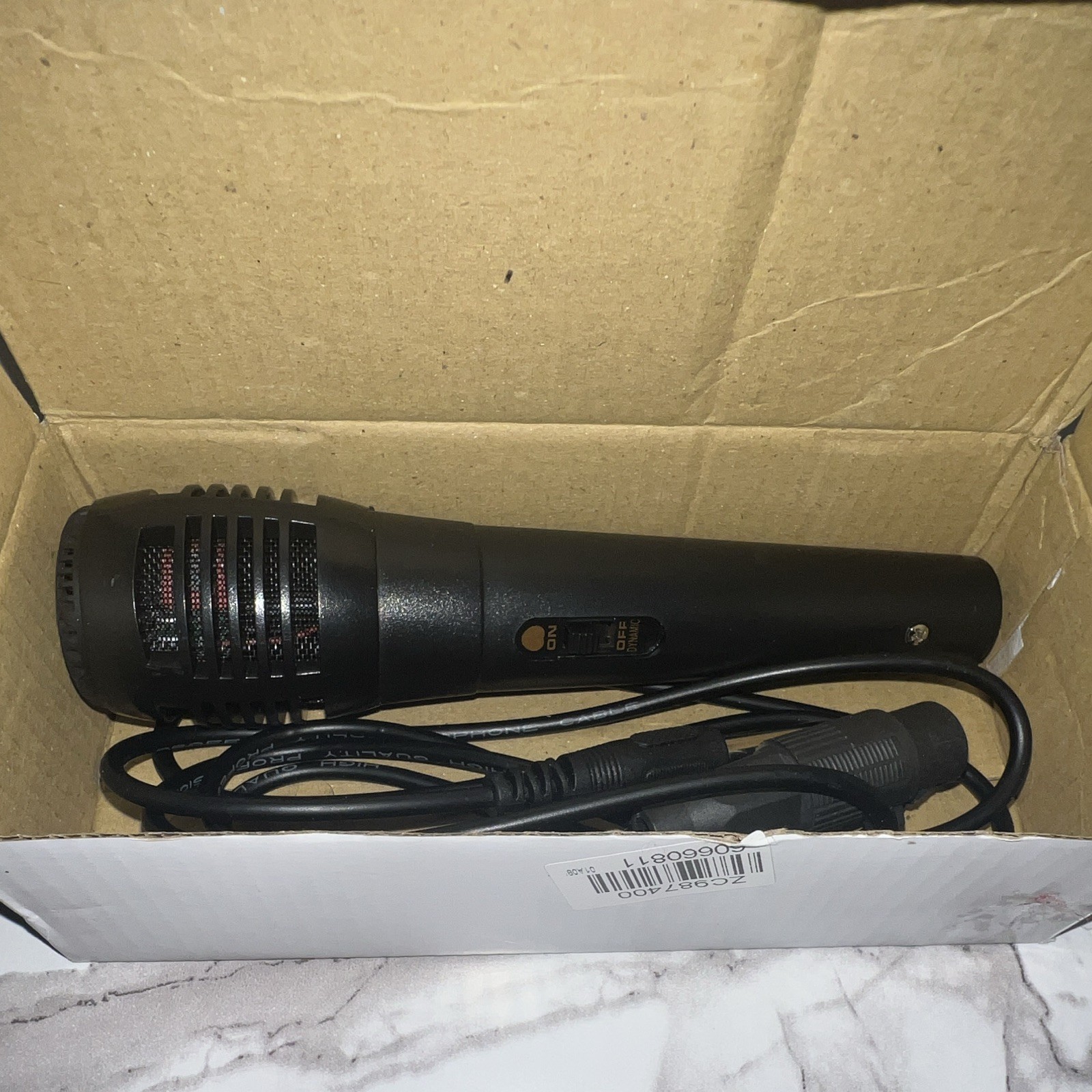 Wired Handheld/Stand-Held Microphone with On/Off Switch, Black Color