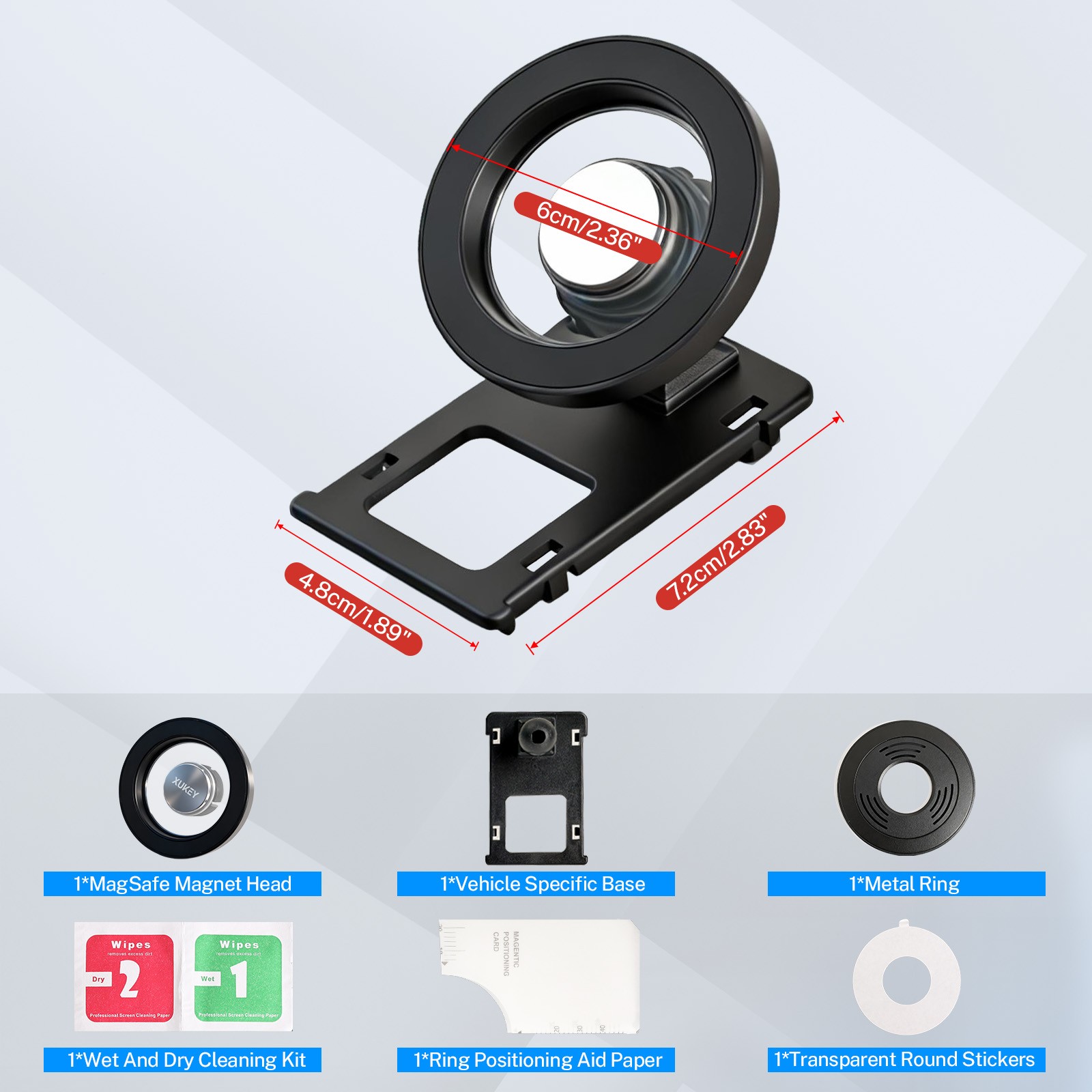 Adjustable Magnetic Holder For VW Golf MK7 R GTI 2015-2020 Car Phone Bracket US