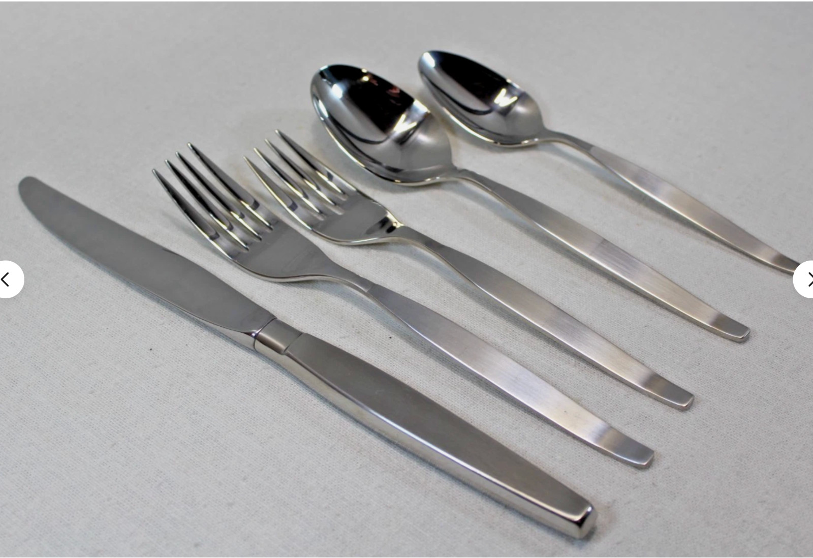 Oneida Community FROSTFIRE 5 Piece Place Setting Stainless Steel Flatware USA