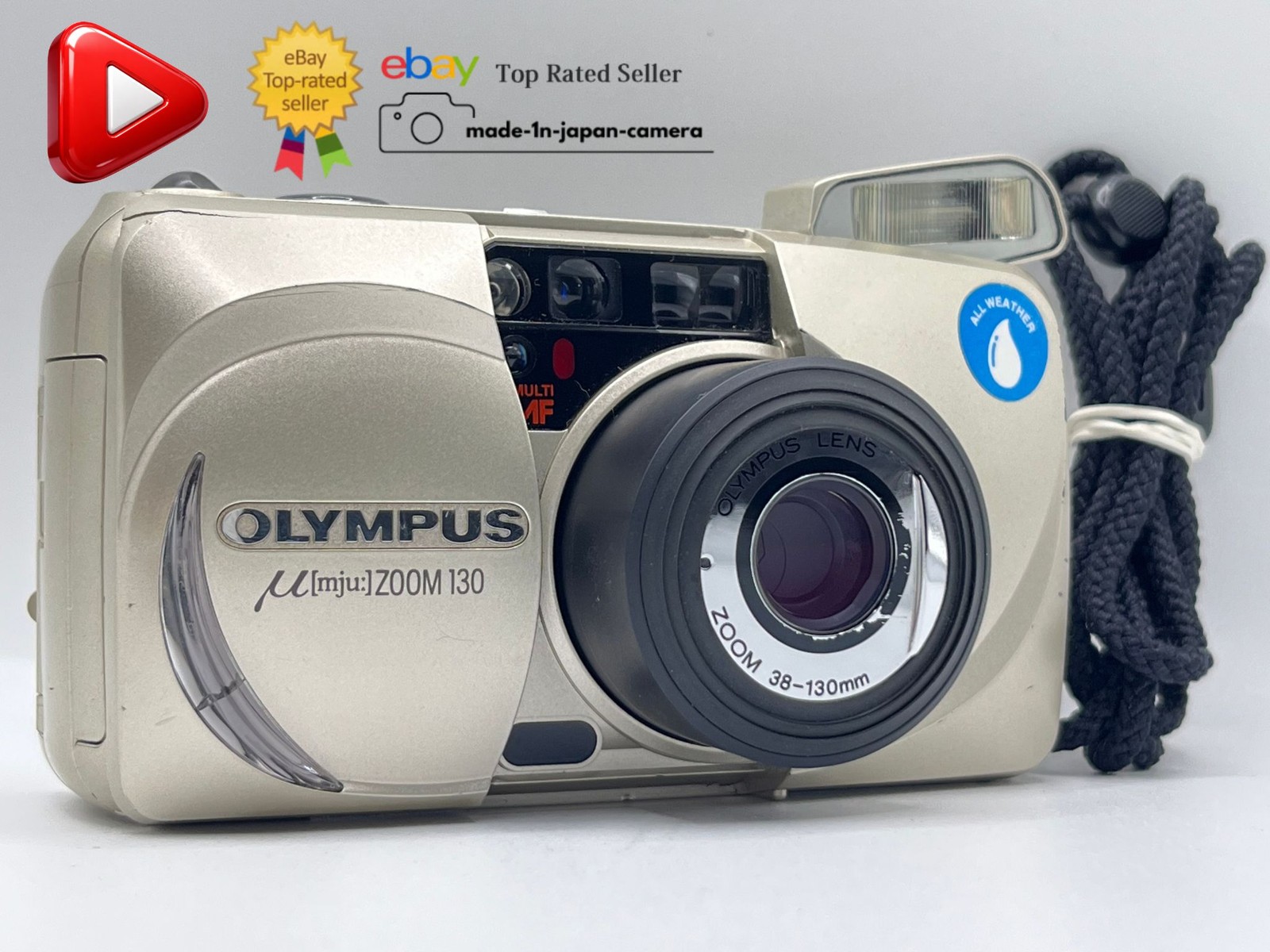 **Near MINT** Olympus mju µ stylus Zoom 130 Point & Shoot Film Camera From JAPAN