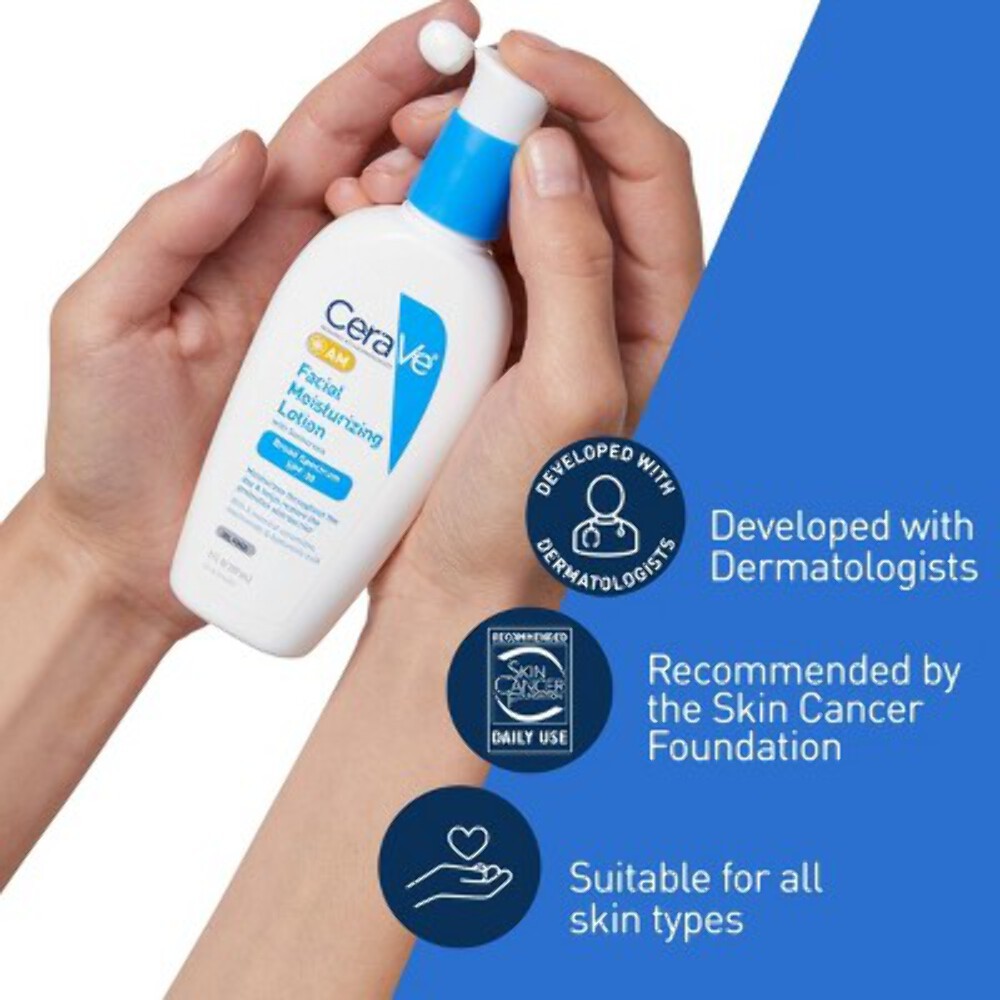 CeraVe Moisturizer Sunscreen AM Facial Lotion Normal to Dry SPF30 2oz - Imperfec