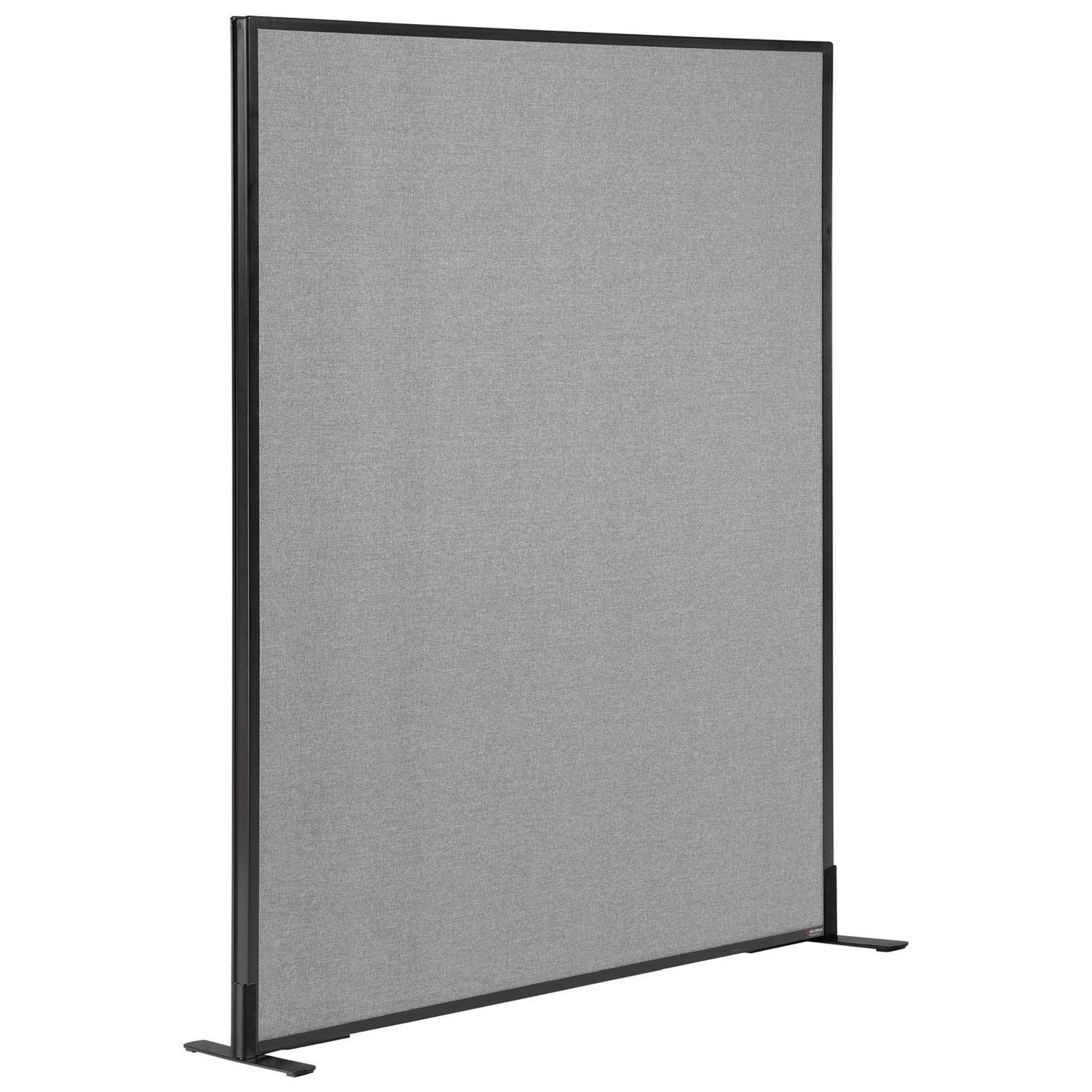 48-1/4"W x 60"H Freestanding Office Partition Panel Gray