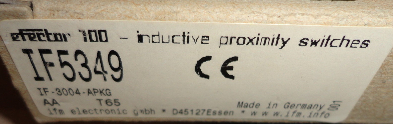 EFECTOR 100 IF5349 INDUCTIVE PROXIMITY SWITCH IFM SENSOR NEW