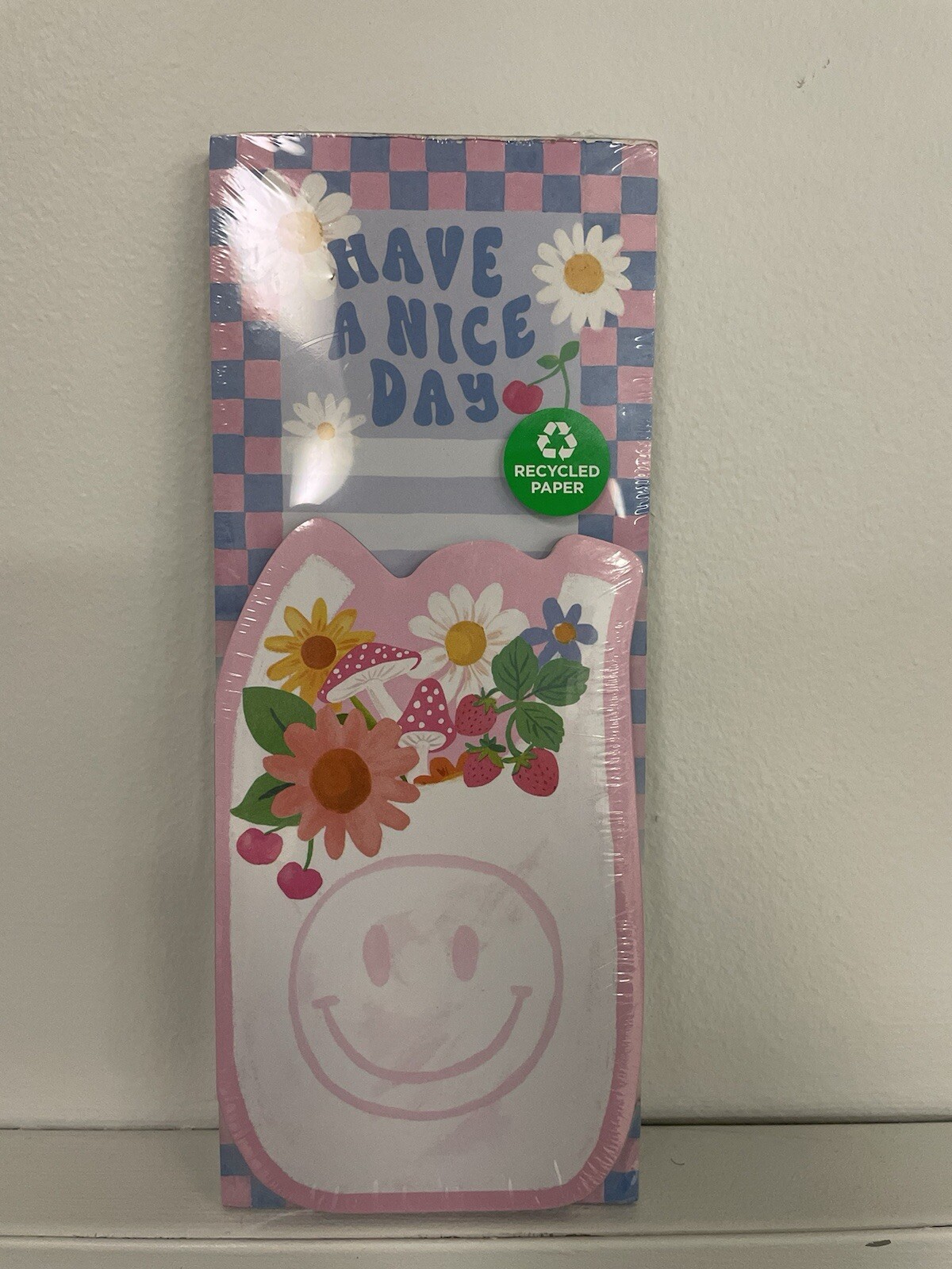 Clementine Graphic Have A Nice Day Floral & Smiley Face Set Of 2 Notepads