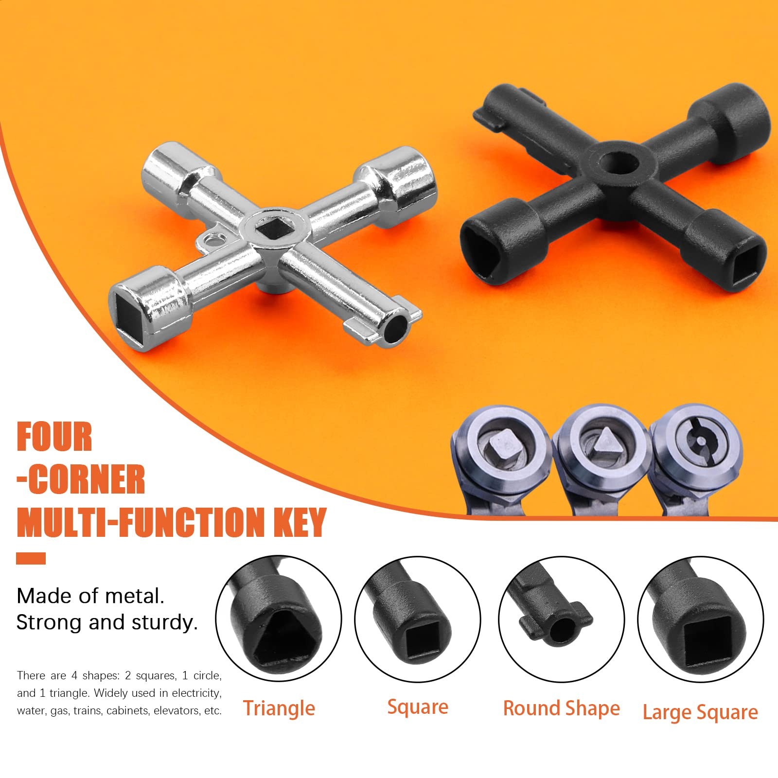 13pcs Multifunctional Utility Kit Includes 4way Spanner Square Keys Water Tap &