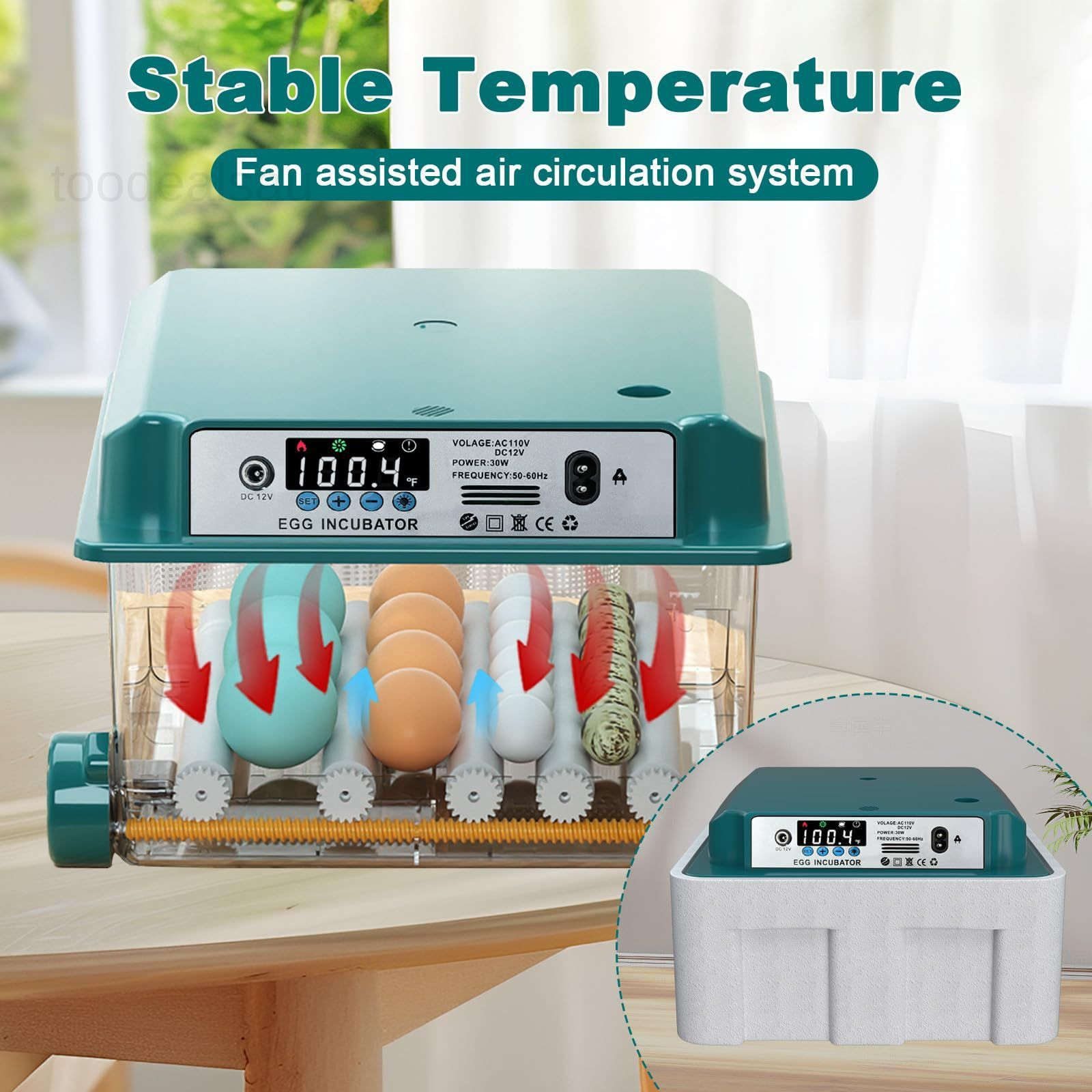 16 Eggs Incubators for Hatching Eggs, Egg Incubator with Automatic Egg Turning..